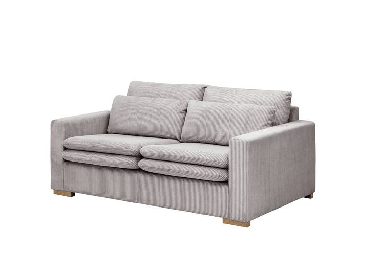 2,5-Sitzer Sofa Dailman Grau/Hellgrau Cordstoff Lola 180 x 82 x 104cm Modern