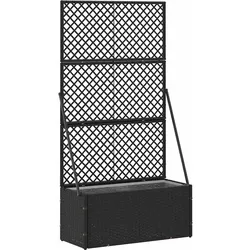 vidaXL Pflanzkübel Schwarz 70 x 30 x 135 cm Metall