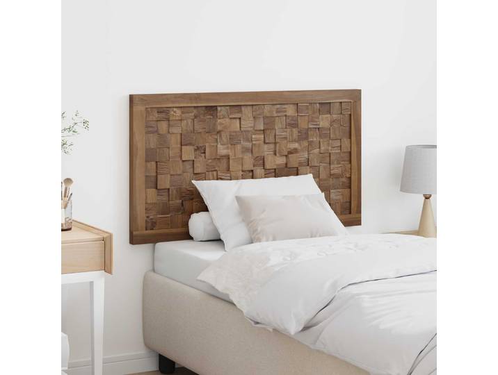 vidaXL Bettkopfteil Natur Massivholz Teak