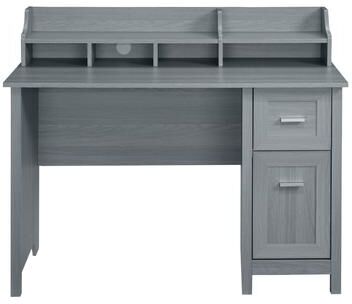 Techni Mobili Classic Office Desk with Storage, Grey