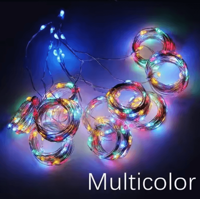 Inspire Curations 3M USB LED Curtain Fairy Light With 8 Lighting Modes multicolor 300led(3m X 3m)