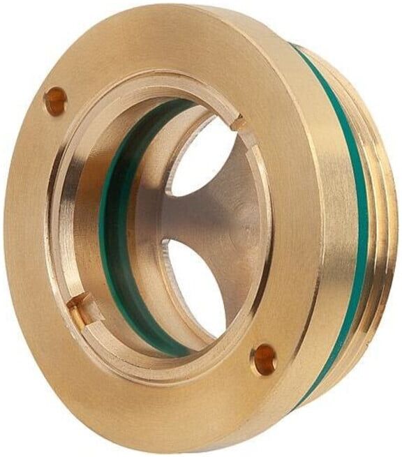 KIPP Jauge d'huile ronde M33x1,5 38mm en laiton verre de sécurité (K2180.383315)