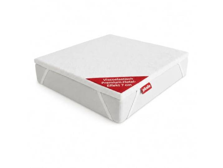 PIKOLIN Matratzen Topper Viskoschaum 7cm, 150x200 cm Matratzentopper Viskoelastisch Hotel Multizonen 7cm Rutschfest Abziehbar und waschbar