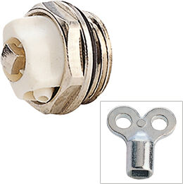 Opal Vanne de purge d'air de radiateur 1/2" filetage extérieur, laiton chromé
