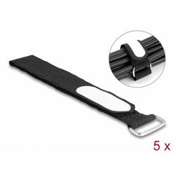 Delock Klettkabelbinder (L x B) 25 mm x 25 mm Schwarz 5 St. 19608