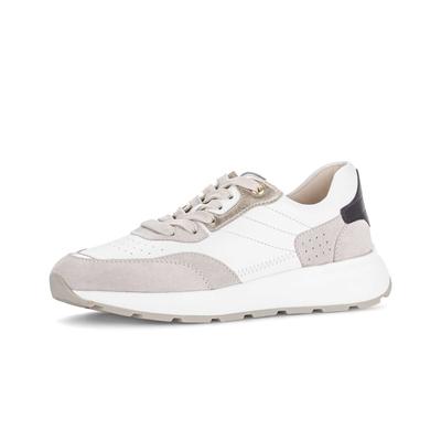 Sneaker GABOR "Sneaker low", Damen, Gr. 41, beige (beige, schwarz), Schuhe Sneaker