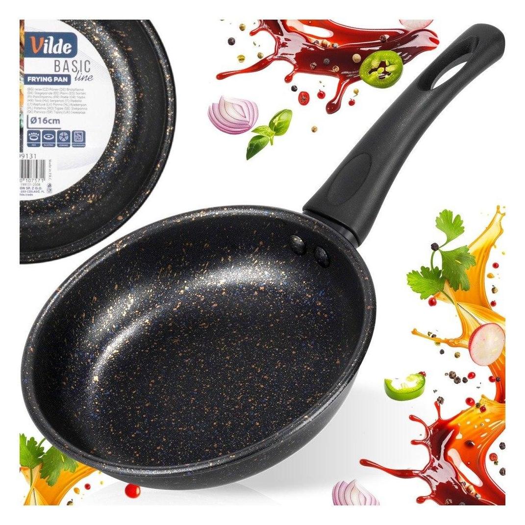 Vilde Granit-Pfanne mit Antihaftbeschichtung zum Braten und Schmoren, schwarz, 16 cm (Bratpfanne) (76521505)