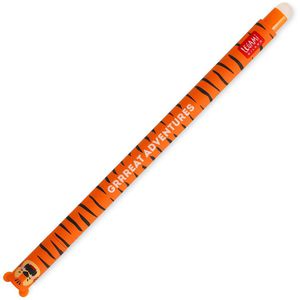 Legami Gelschreiber Tiger - Grrreat adventures, radierbar, Strichbreite 0,7 mm, Schreibfarbe orange