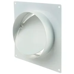 Wandflansch ø100mm mit Rückstauklappe AirRoxy 02-505