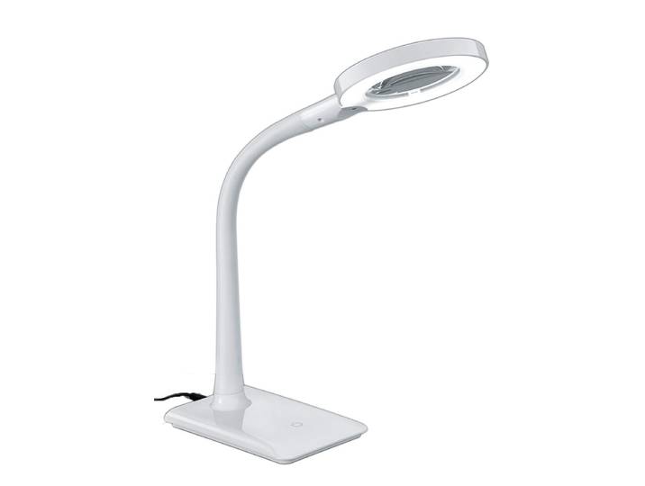 TRIO LEUCHTEN LED Tischleuchte LUPO , weiß (chromfarben, weiß), 1, H: 38cm, Leuchten, LED Tischleuchte
