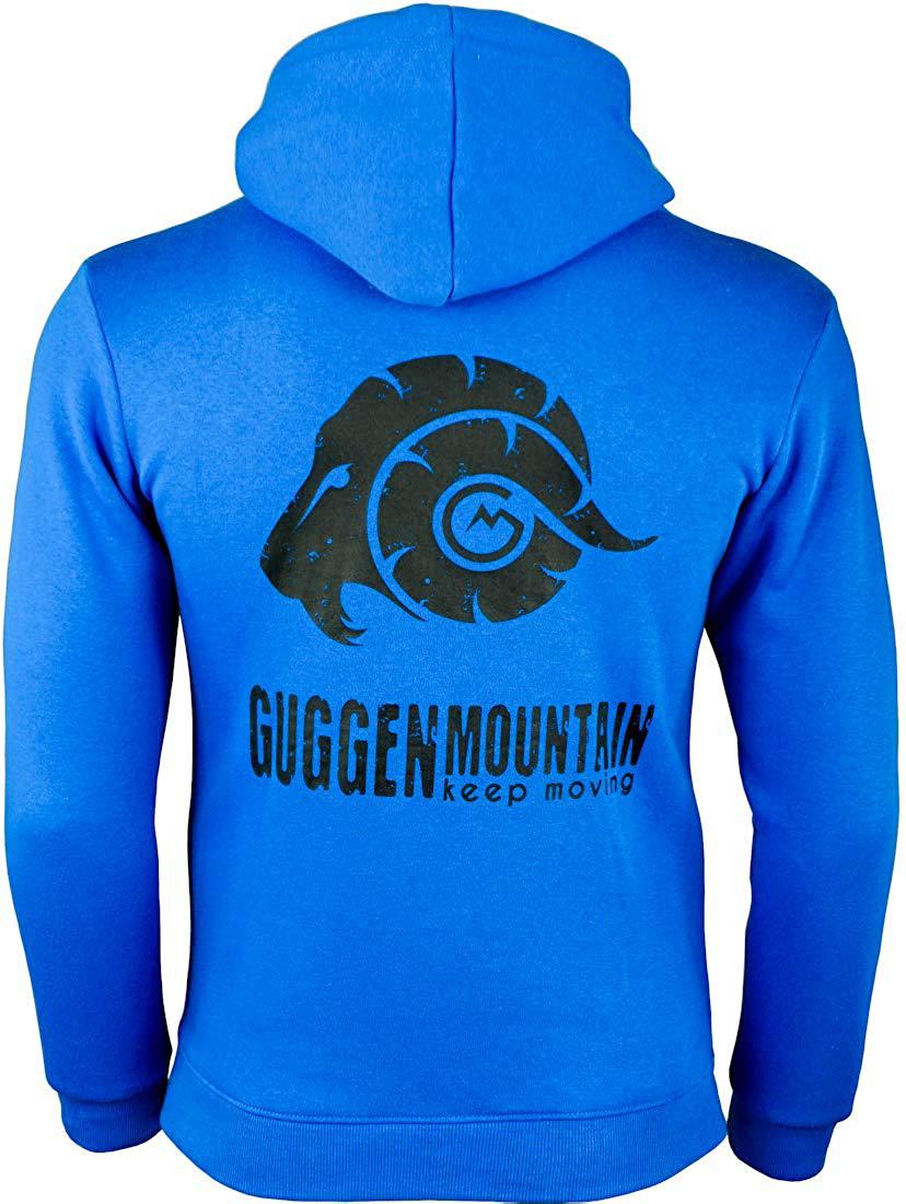 Herren Wandern Kapuzenpullover Fleece Hoodie Outdoor Mit Logo Blau