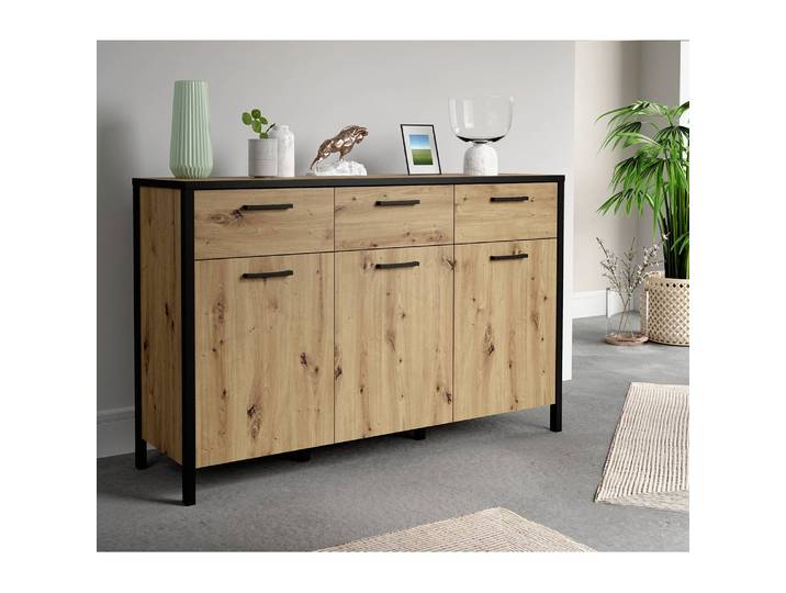 Commode IV 140 x 90 x 40cm Marron/Marron