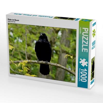 CALVENDO Puzzle Rabe im Baum | 1000 Teile Lege-Größe 64x48cm Foto-Puzzle für glückliche Stunden