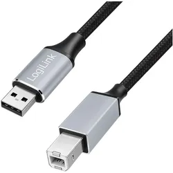 LogiLink Prüfen (3 m, USB 2.0), USB Kabel
