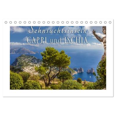 Sehnsuchtsinseln Capri und Ischia (Tischkalender 2026 DIN A5 quer), CALVENDO Monatskalender