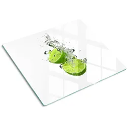 GLASPLATTE 60x52 cm Kalk unter Wasser