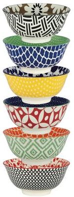 Certified International Soho Individual Porcelain Bowls (Set of 6)