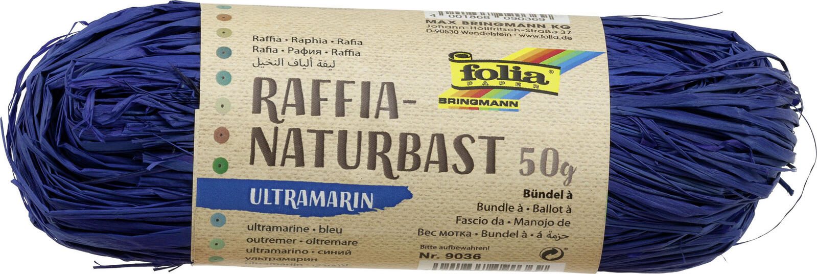 folia Raffia-Naturbast ultramarin 9036