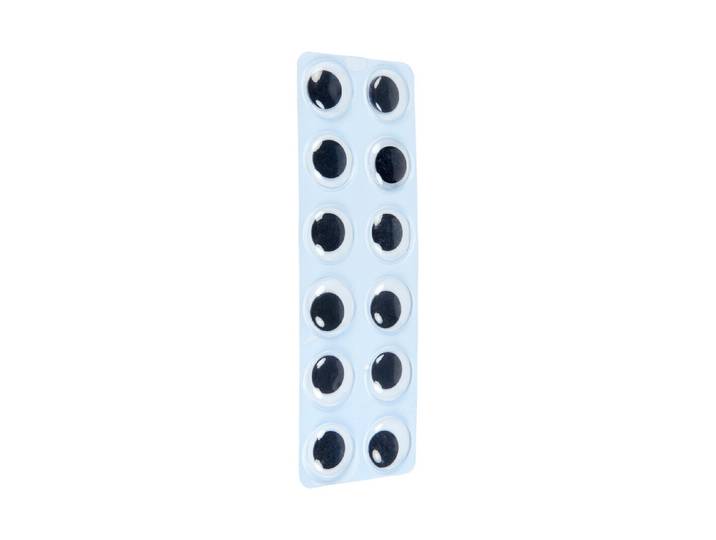 Glorex Wackelaugen Selbstklebend 20 mm 12 Stück