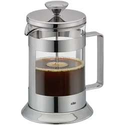 Kaffeebereiter cilio LAURA (BHT 10,50x19,50x13,50 cm) - silber - BHT 10,50x19,50x13,50 cm