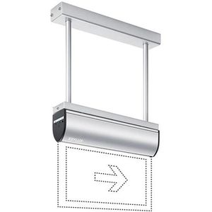 Esylux Notbeleuchtung SLC EL, Fluchtwegleuchte, LED mit Akku, Deckenmontage, 5 Piktogramme, für Not- & Dauerbetrieb