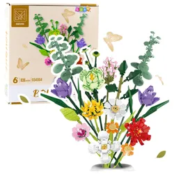 Bausteine Dekorativer Blumenstrauß aus bunten Blumen 836 Stk.