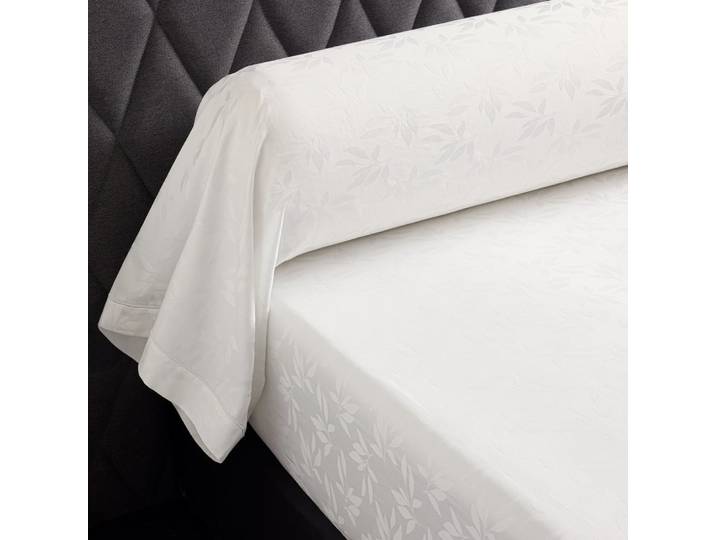Taie de traversin satin blanc 43x210 cm