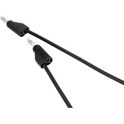 VOLTCRAFT MSB-100sw 1m Messleitung Stecker 4mm Stecker 4mm 1m Schwarz 1St.