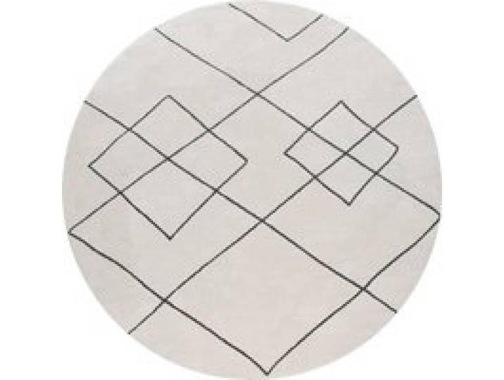Tapis Hilal blanc 120 cm rond