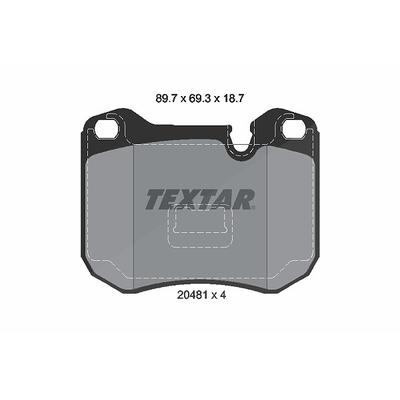 Textar Bremsbelagsatz, Scheibenbremse [Hersteller-Nr. 2048102] für Porsche