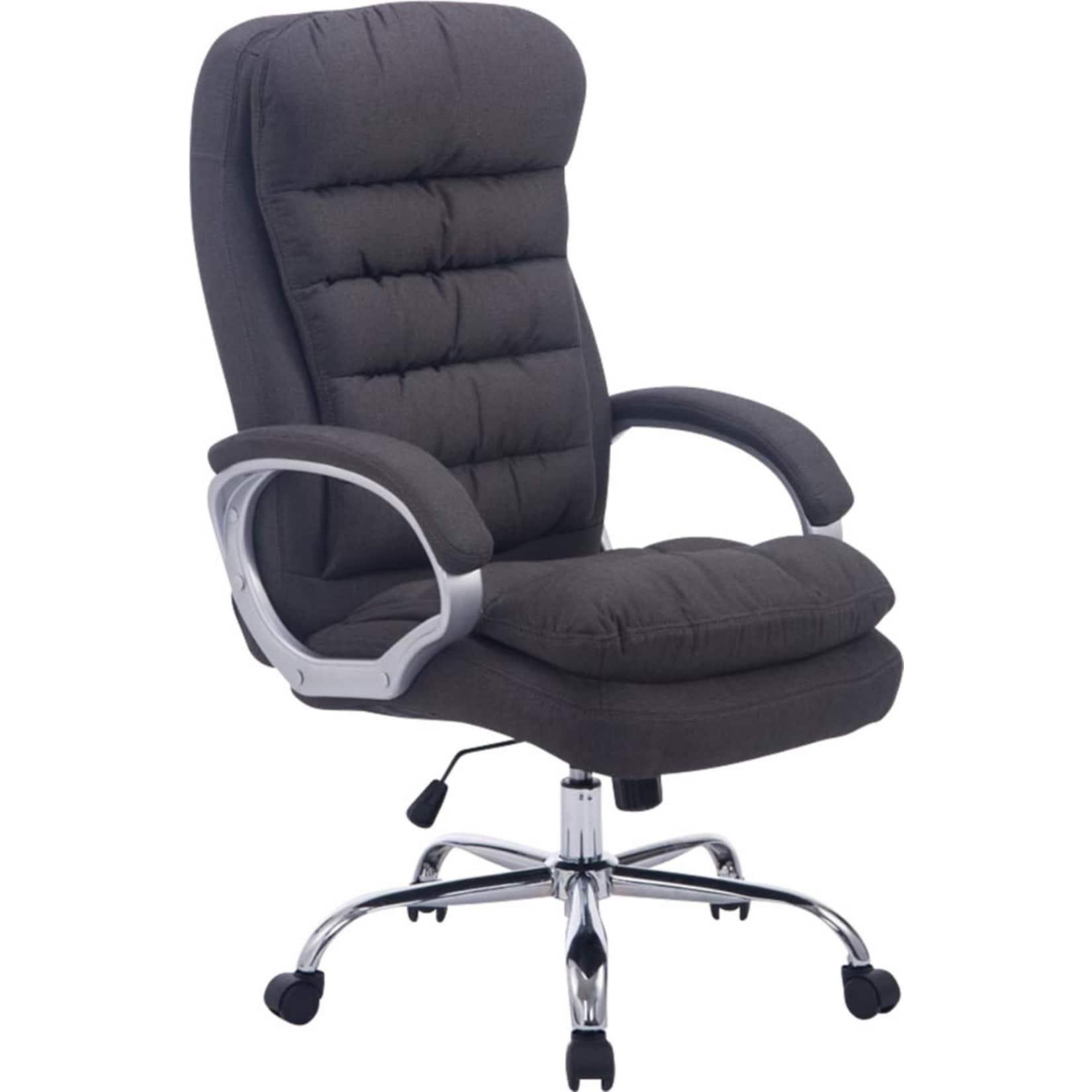 CLP Bürostuhl ergonomisch, XXL Vancouver, bis 150 kg belastbar, höhen-verstellbar, drehbar, kippbar fixierbar, Stoff