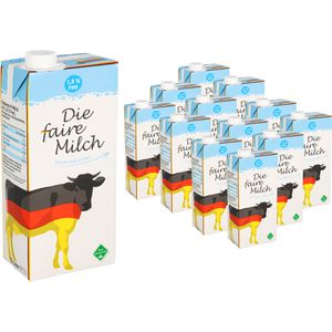 Die-Faire-Milch Milch fettarme H-Milch, Fettgehalt 1,8%, ultrahocherhitzt & homogenisert, 12x 1 Liter