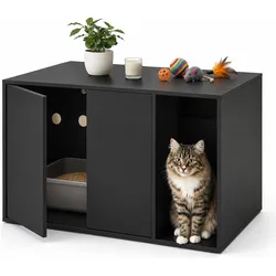 Relaxdays Katzenschrank (Katzenklo geschlossen), Katzenklo