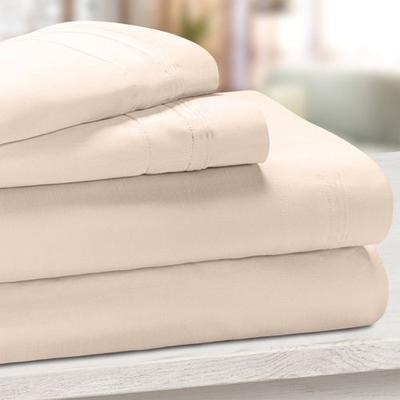 Home City, Inc. Majestic Sheet Set, Queen, Ivory