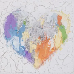 die Faktorei »Herz ll« Wandbild 60x60 cm
