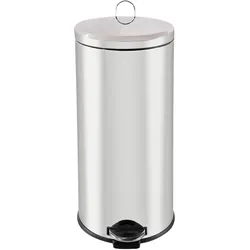 HTI-Living Pedalmülleimer Edelstahl Jannik 30 Liter, Abfalleimer, Silber