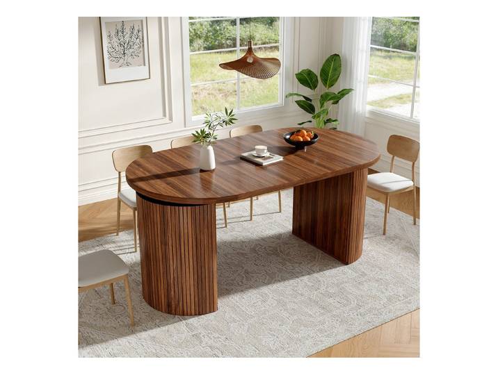 Celya Esstisch Ausziehbarer mit verstecktem Staufach (MDF verdickte Tischplatte für hohe Stabilität), ideal für Esszimmer, Wohnzimmer oder Homeoffice
