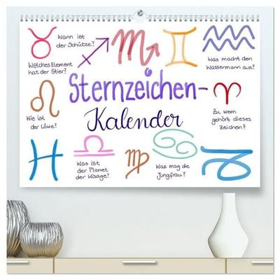 Sternzeichen-Kalender (hochwertiger Premium Wandkalender 2027 DIN A2 quer), Kunstdruck in Hochglanz