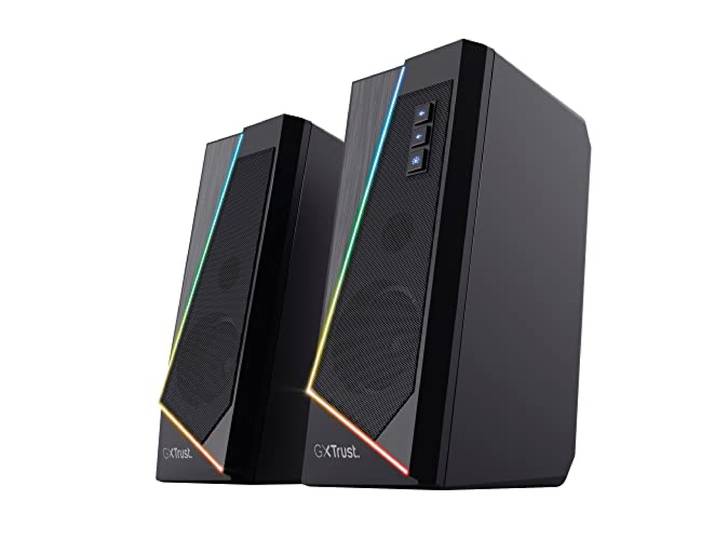 GXTrust Zoxa RGB Speaker Set PC Luidsprekers 12W met RGB Verlichting, Zwart