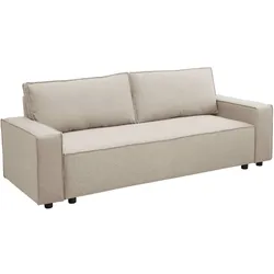 Oviala Business Schlafsofa aus Stoff 3-Sitzer beige