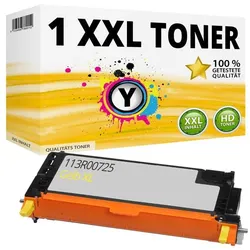 Druckfuxx, Toner, 1x XXL Toner 113R00725 GELB Drucker Kartusche für Xerox Phaser 6180