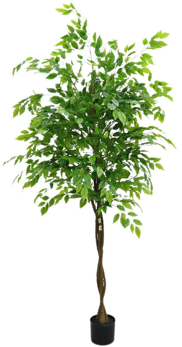 NordHaus Kunstmatige Ficus Boom met realistische bladeren, Hoogte: 180 cm