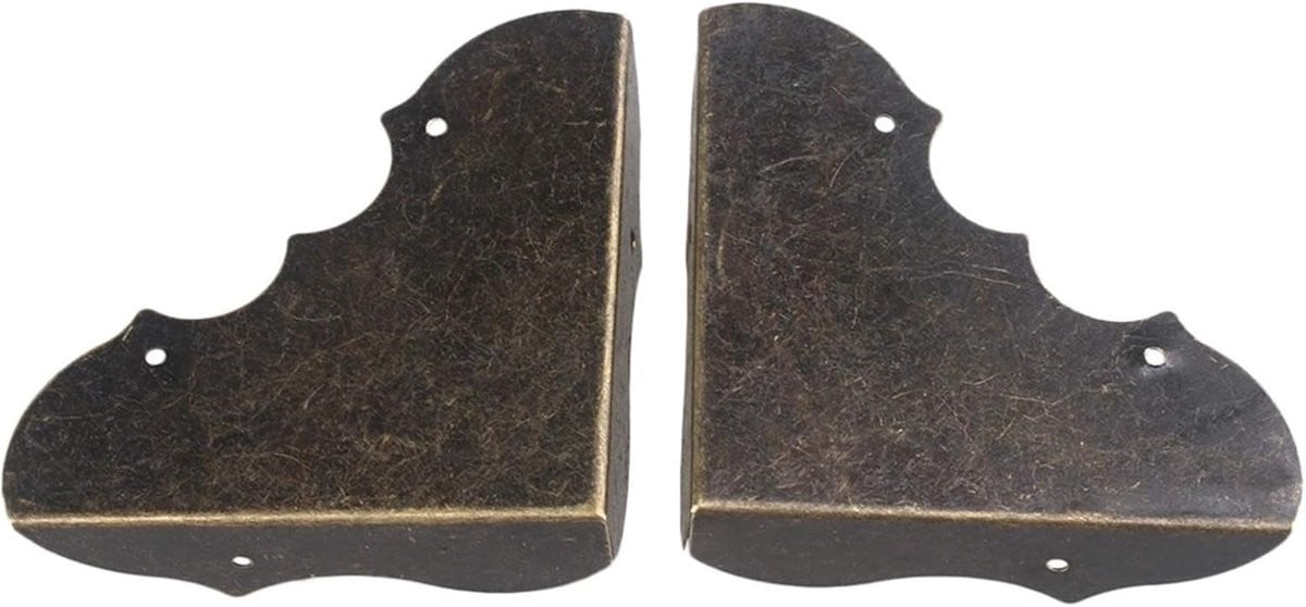 Decoratieve hoekbeugels voor houten meubels in antiek brons, 53mm