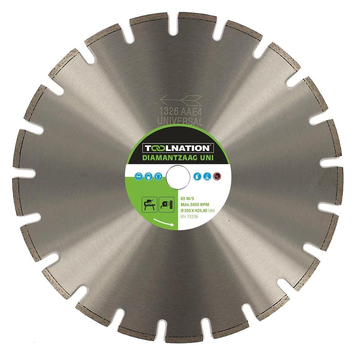 Toolnation PEL3504TNA Diamantzaagblad Universeel 350x25,4 mm (54038395)