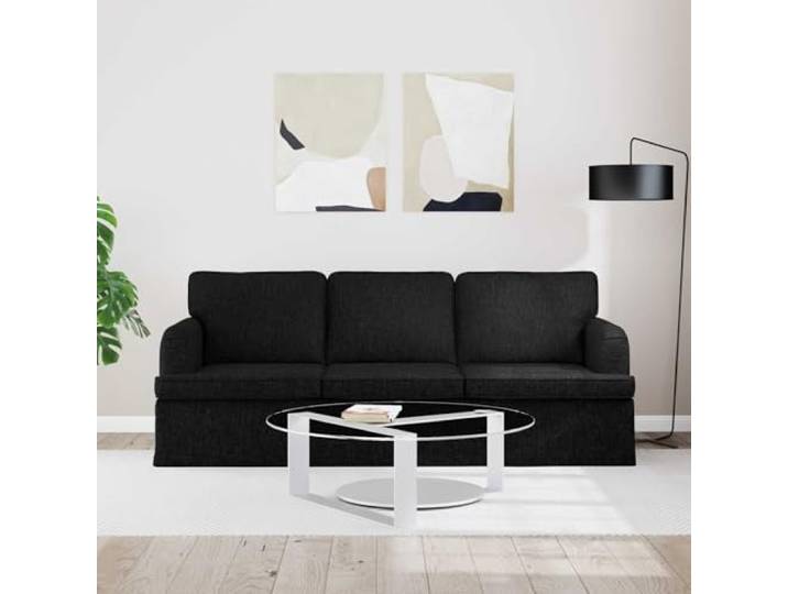 KTHLBRH Schwarzes Sofa 201 cm Stoff Ergonomisches Design, modularer Abschnitt, geeignet für moderne Innenräume