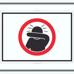 HB-Druck Husten und Niesetikette beachten Symbol Aufkleber A3 (297x420mm)