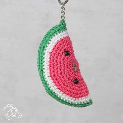 Häkelset Melone Taschenanhänger
