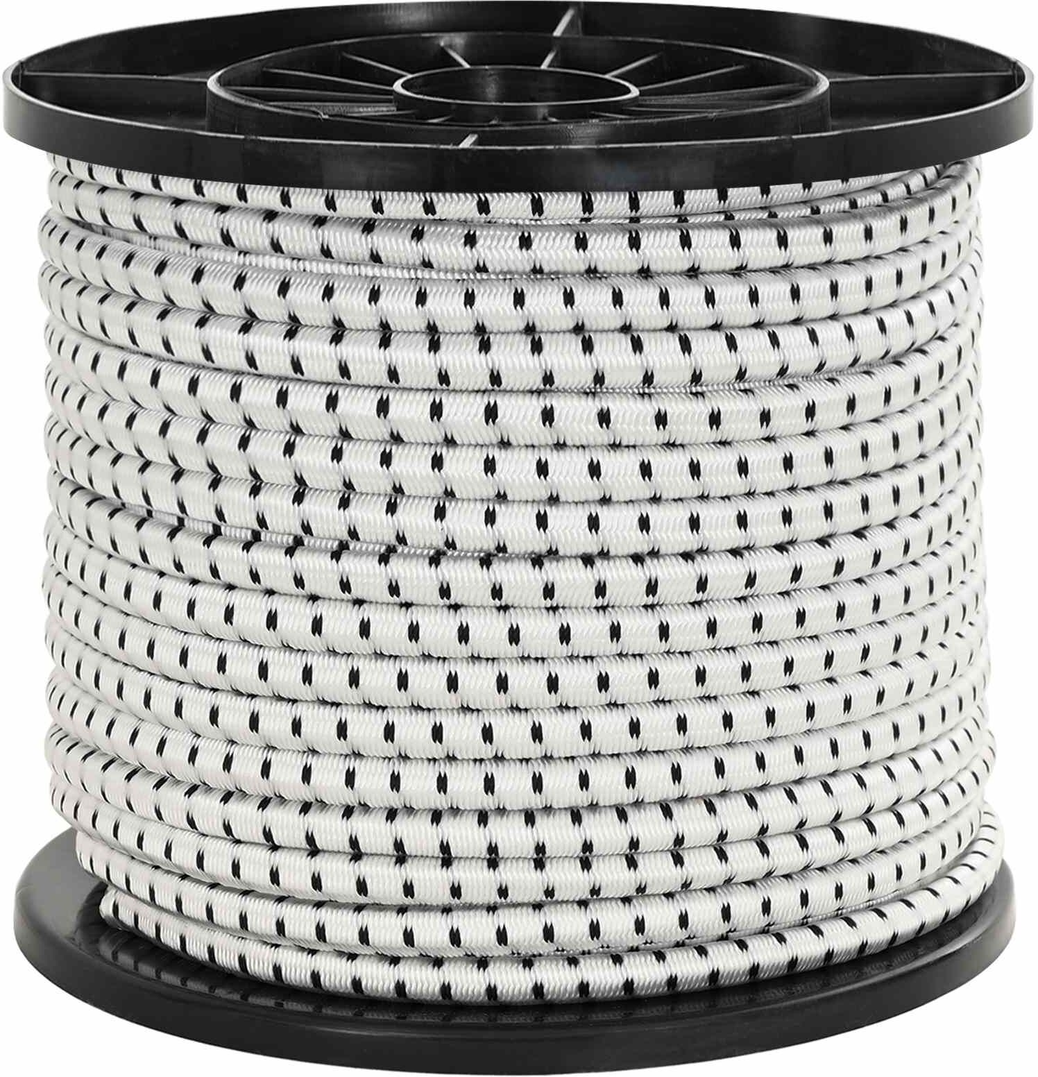 vidaXL Cords élastiques 100 mm Noir et Blanc PP et caoutchouc