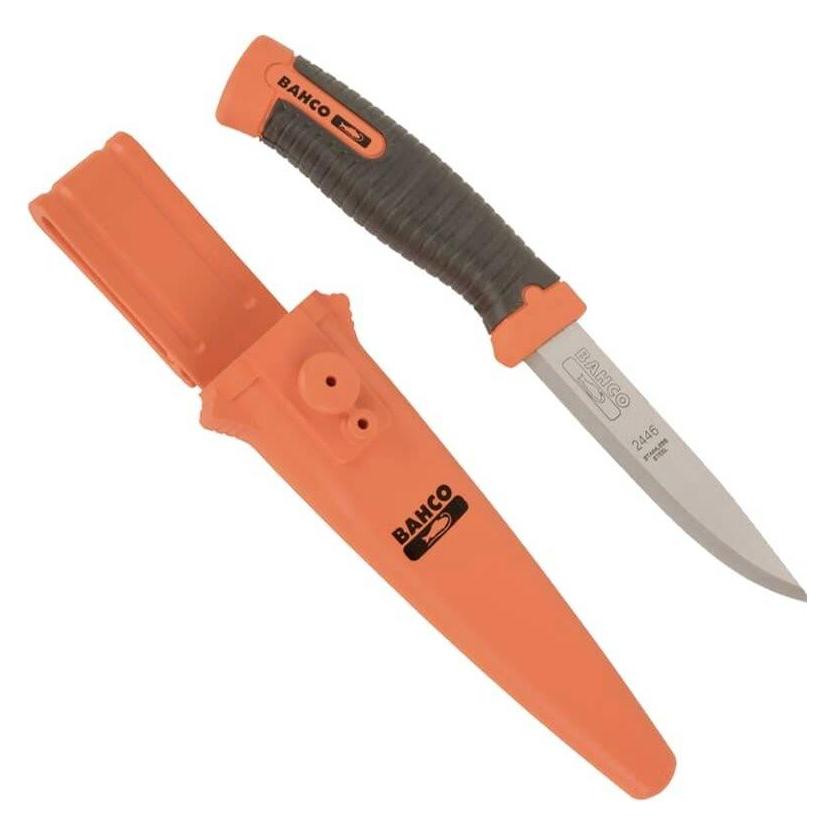 Bahco SB-2446 Mehrzweckmesser, 2-Komponenten-Griff Schwarz/Orange Länge 220 mm (10.20 cm) (SB-2446)