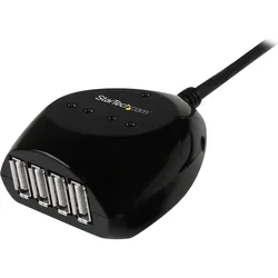 StarTech USB A — 4 x USB A (USB-A, 4 Ports), Dockingstation + USB Hub, Schwarz